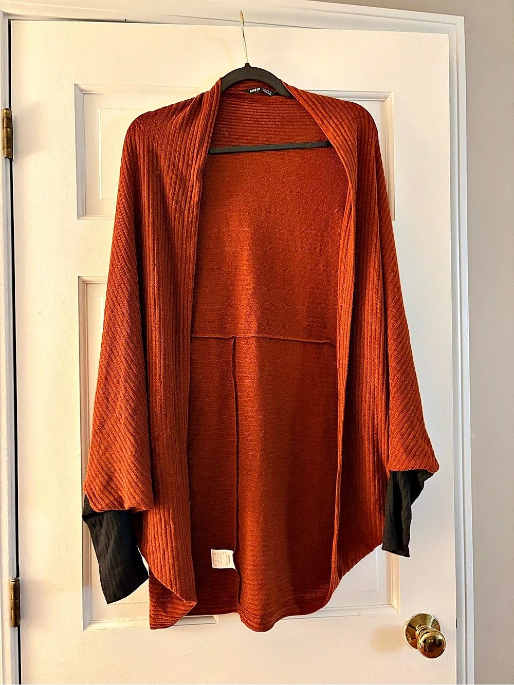 SHEIN Ribbed Cardigan in Brown Size Small Like New